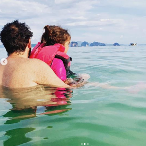 Les vacances de Laurent Ournac avec sa femme Ludivine et sa fille Capucine en ThaÏlande. Décembre 2018.