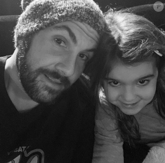 Laurent Ournac et sa fille Capucine au cinéma, le 25 février 2019 - photo Instagram