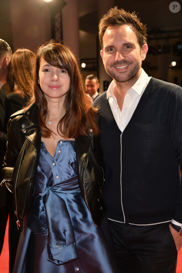 Christophe Michalak et sa femme Delphine McCarty - People au défilé de mode "Alexis Mabille", collection Haute-Couture printemps-été 2018, à Paris. Le 23 janvier 2018 © CVS - Veeren / Bestimage