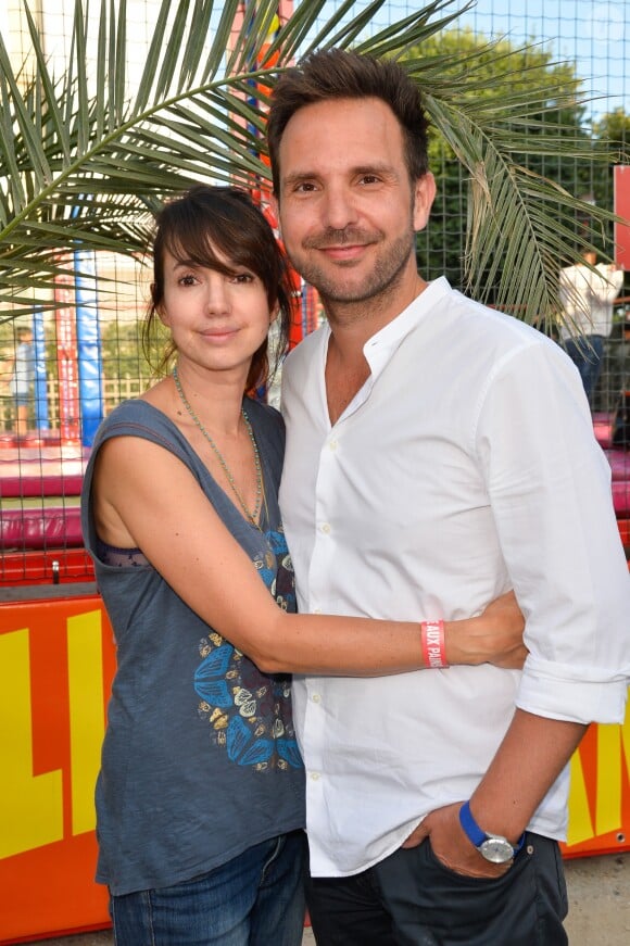 Christophe Michalak et sa femme Delphine McCarty - Ouverture de la 34ème Fête foraine des Tuileries au jardin des Tuileries à Paris, le 23 juin 2017. © Coadic Guirec/Bestimage