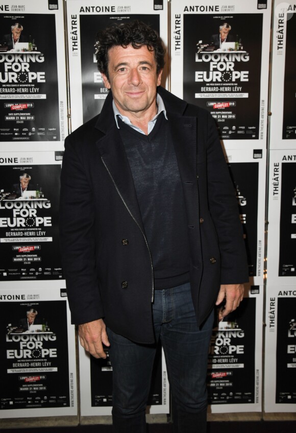 Semi-exclusif - Patrick Bruel - People à la générale de la pièce de Bernard-Henri Levy, "Looking For Europe" au théâtre Antoine à Paris le 21 mai 2019. Au terme d'une tournée qui l'a mené de Sarajevo à Dublin, de Madrid à Amsterdam, le philosophe et écrivain présente à Paris, les 20 et 21 mai, sa pièce de théâtre, Looking for Europe. À quelques jours des Européennes, BHL livre un plaidoyer pour une autre Europe et revient sur les enjeux de "sa campagne". © Coadic Guirec/Bestimage