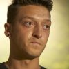 Mesut Ozil, nouvelle egerie de la marque Adidas, a la boutique Adidas du stade Santiago Bernabeu a Madrid