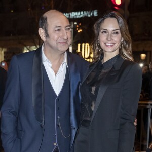 Kad Merad et sa compagne Julia Vignali - Arrivées au dîner de la 44ème cérémonie des César au Fouquet's à Paris. Le 22 février 2019 © Borde-Jacovides / Bestimage