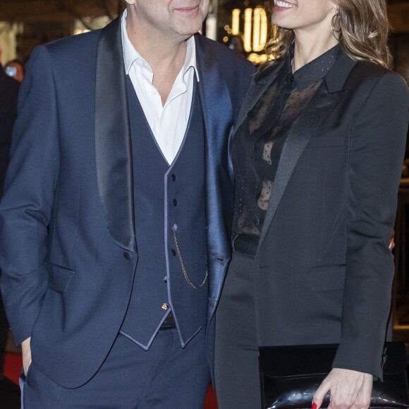 Kad Merad et sa compagne Julia Vignali - Arrivées au dîner de la 44ème cérémonie des César au Fouquet's à Paris. Le 22 février 2019 © Borde-Jacovides / Bestimage