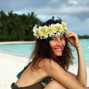 Mareva Galanter à Bora Bora. Juillet 2019.