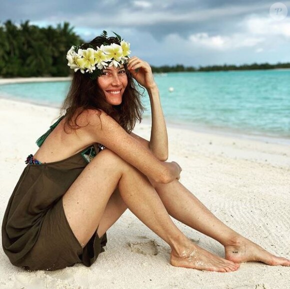 Mareva Galanter à Bora Bora. Juillet 2019.