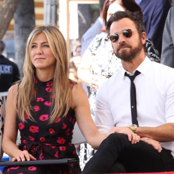 Jennifer Aniston et son mari Justin Theroux - Jason Bateman reçoit son étoile sur le Walk of Fame à Hollywood, le 26 juillet 2017