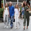 La princesse Sofia, la reine Sofia, la princesse Leonor et la reine Letizia - La famille royale d'Espagne dans les rues de Majorque. Le 1er août 2019