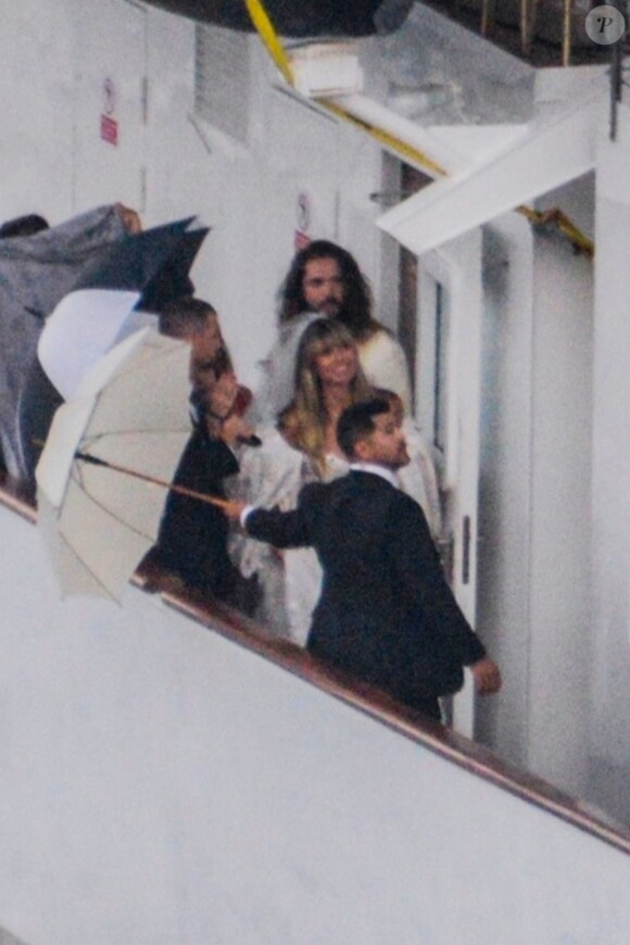 Heidi Klum et Tom Kaulitz se sont mariés à bord du yacht Christina O, au large de Capri. Le 3 août 2019.