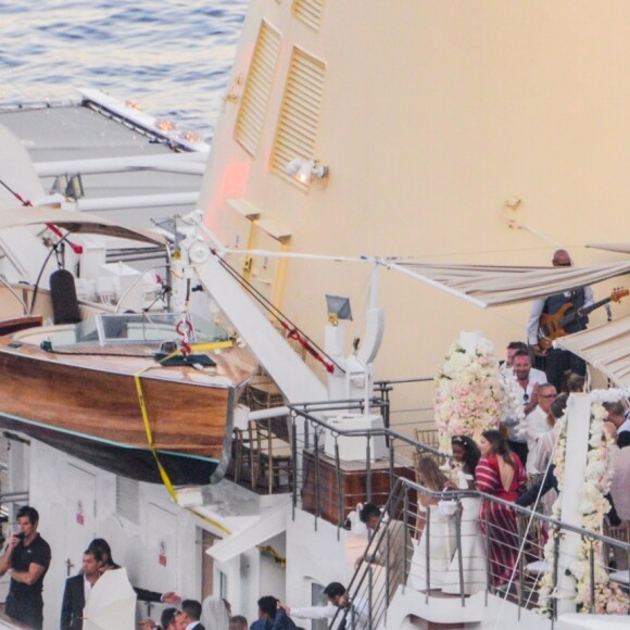 Heidi Klum et Tom Kaulitz se sont mariés à bord du yacht Christina O, au large de Capri. Le 3 août 2019.