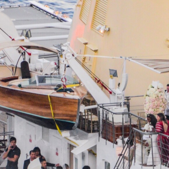 Heidi Klum et Tom Kaulitz se sont mariés à bord du yacht Christina O, au large de Capri. Le 3 août 2019.