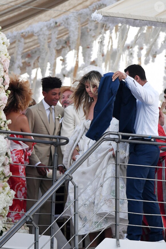 Heidi Klum et Tom Kaulitz se sont mariés à bord du yacht Christina O, au large de Capri. Le 3 août 2019.