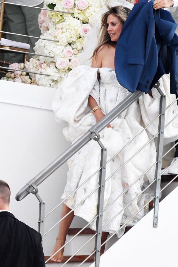 Heidi Klum et Tom Kaulitz se sont mariés à bord du yacht Christina O, au large de Capri. Le 3 août 2019.