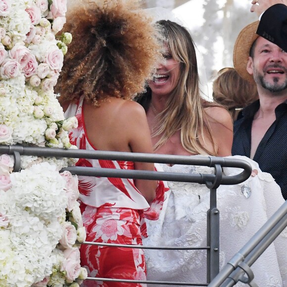 Heidi Klum et Tom Kaulitz se sont mariés à bord du yacht Christina O, au large de Capri. Le 3 août 2019.
