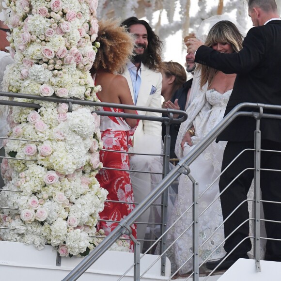 Heidi Klum et Tom Kaulitz se sont mariés à bord du yacht Christina O, au large de Capri. Le 3 août 2019.