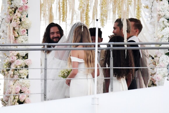 Heidi Klum et Tom Kaulitz se sont mariés à bord du yacht Christina O, au large de Capri. Le 3 août 2019.
