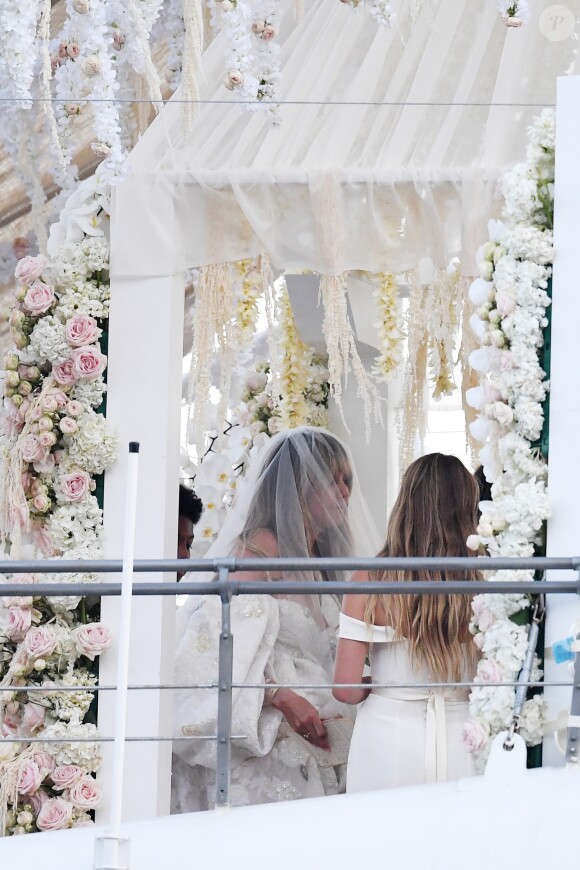 Heidi Klum et Tom Kaulitz se sont mariés à bord du yacht Christina O, au large de Capri. Le 3 août 2019.