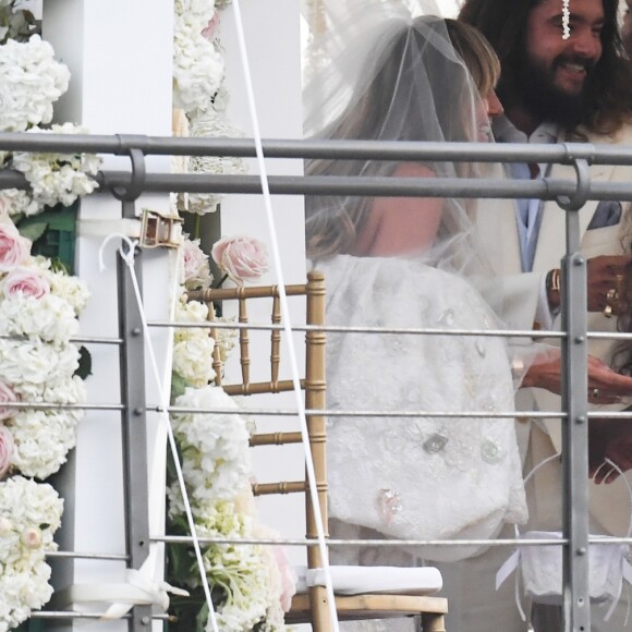 Heidi Klum et Tom Kaulitz se sont mariés à bord du yacht Christina O, au large de Capri. Le 3 août 2019.