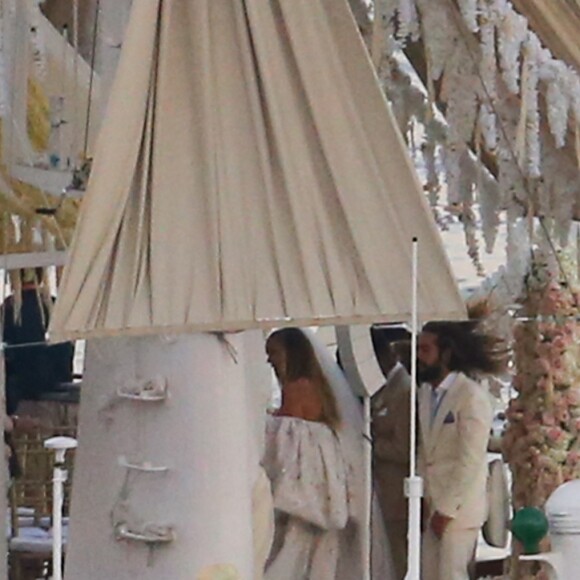 Heidi Klum et Tom Kaulitz se sont mariés à bord du yacht Christina O, au large de Capri. Le 3 août 2019.