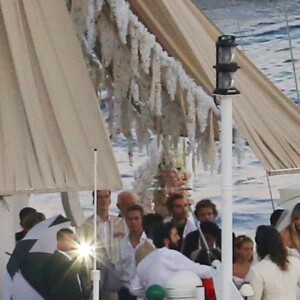 Heidi Klum et Tom Kaulitz se sont mariés à bord du yacht Christina O, au large de Capri. Le 3 août 2019.