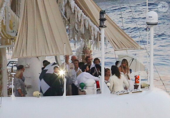 Heidi Klum et Tom Kaulitz se sont mariés à bord du yacht Christina O, au large de Capri. Le 3 août 2019.
