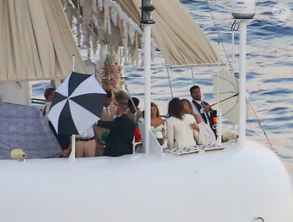 Heidi Klum et Tom Kaulitz se sont mariés à bord du yacht Christina O, au large de Capri. Le 3 août 2019.