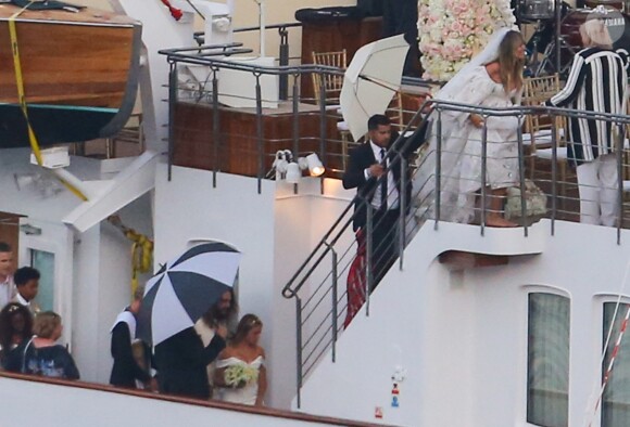 Heidi Klum et Tom Kaulitz se sont mariés à bord du yacht Christina O, au large de Capri. Le 3 août 2019.