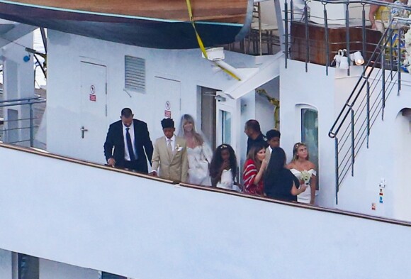 Heidi Klum et Tom Kaulitz se sont mariés à bord du yacht Christina O, au large de Capri. Le 3 août 2019.