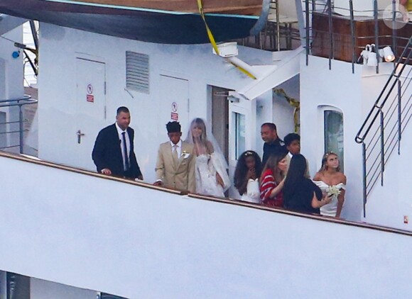 Heidi Klum et Tom Kaulitz se sont mariés à bord du yacht Christina O, au large de Capri. Le 3 août 2019.