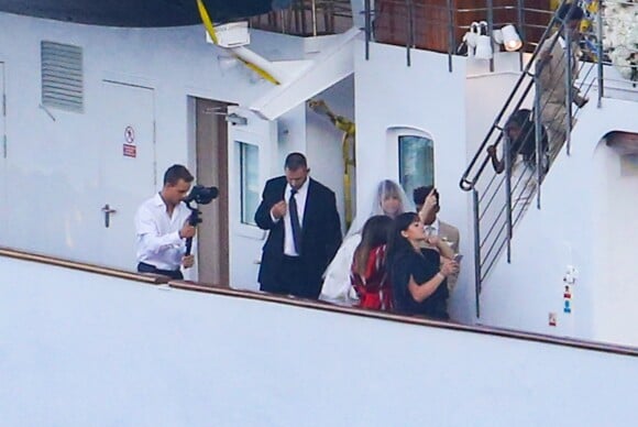 Heidi Klum et Tom Kaulitz se sont mariés à bord du yacht Christina O, au large de Capri. Le 3 août 2019.