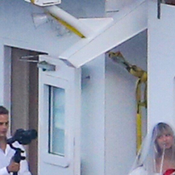 Heidi Klum et Tom Kaulitz se sont mariés à bord du yacht Christina O, au large de Capri. Le 3 août 2019.