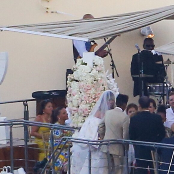 Heidi Klum et Tom Kaulitz se sont mariés à bord du yacht Christina O, au large de Capri. Le 3 août 2019.