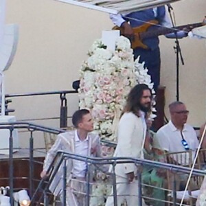 Heidi Klum et Tom Kaulitz se sont mariés à bord du yacht Christina O, au large de Capri. Le 3 août 2019.