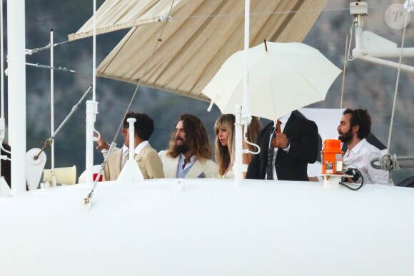 Heidi Klum et Tom Kaulitz se sont mariés à bord du yacht Christina O, au large de Capri. Le 3 août 2019.