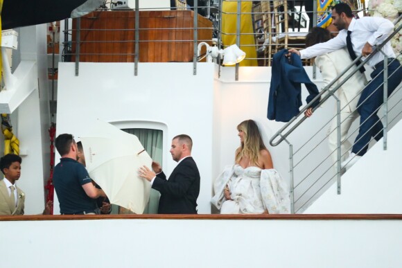Heidi Klum et Tom Kaulitz se sont mariés à bord du yacht Christina O, au large de Capri. Le 3 août 2019.