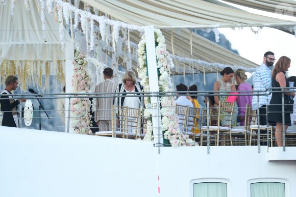 Heidi Klum et Tom Kaulitz se sont mariés à bord du yacht Christina O, au large de Capri. Le 3 août 2019.