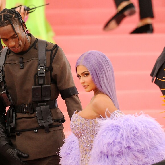 Kylie Jenner, Travis Scott - Arrivées des people à la 71ème édition du MET Gala (Met Ball, Costume Institute Benefit) sur le thème "Camp: Notes on Fashion" au Metropolitan Museum of Art à New York le 6 mai 2019