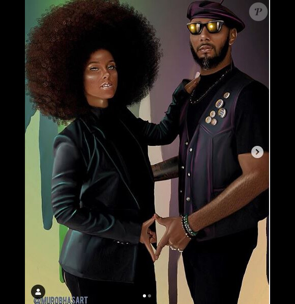 Alicia Keys et son mari SwizzBeatz fêtent leur 9 ans de mariage (août 2019).