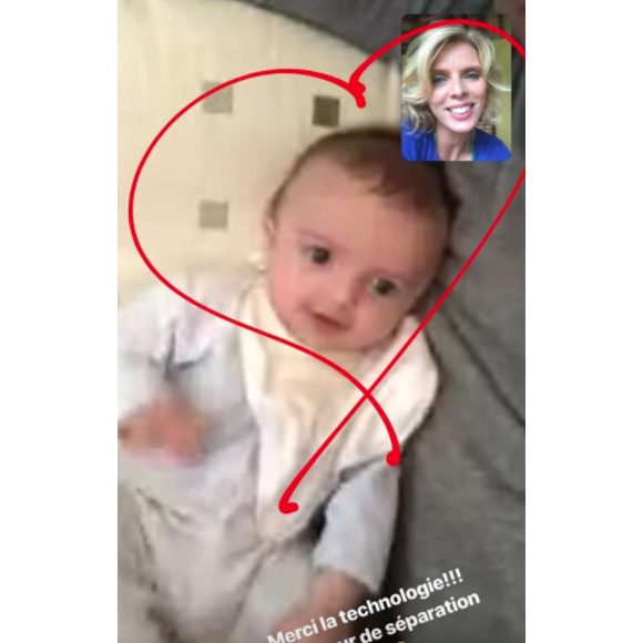 Sylvie Tellier dévoile une photo de son fils Roméo dans sa story Instagram. Le 24 novembre 2018.