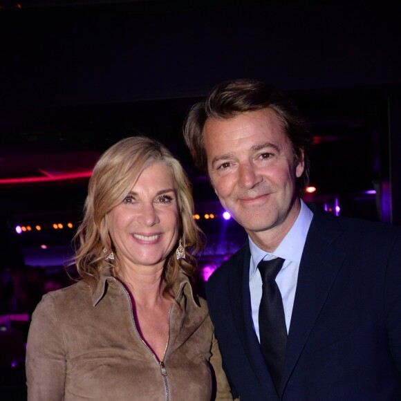 Exclusif - Michèle Laroque et son compagnon François Baroin - After-party du film Brillantissime à la discothèque L'Arc à Paris, France, le 15 janvier 2018. Evènement organisé par Five Eyes Production. © Rachid Bellak/Bestimage  (No Web No Blog pour la Belgique et la Suisse) Exclusive - For Germany Call For Price - Celebs attending the "Brillantissime" movie after-party at L'Arc club in Paris, France, on January 15, 2018.15/01/2018 - Paris