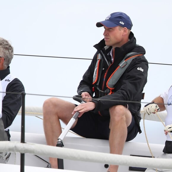 Le prince William - Le duc et la duchesse de Cambridge participent à la Régate King's Cup à Cowes le 8 août 2019.