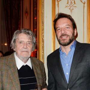 Semi-Exclusif - Jean-Pierre Mocky et Samuel Le Bihan lors du dîner de gala du Fonds de dotation "Pour Sa Peau Pour Sa Vie", au profit de la prévention et de la recherche pour lutter contre le cancer de la peau, à l'hôtel Marcel Dassault. Paris, le 11 janvier 2018. © Guirec Coadic/Bestimage