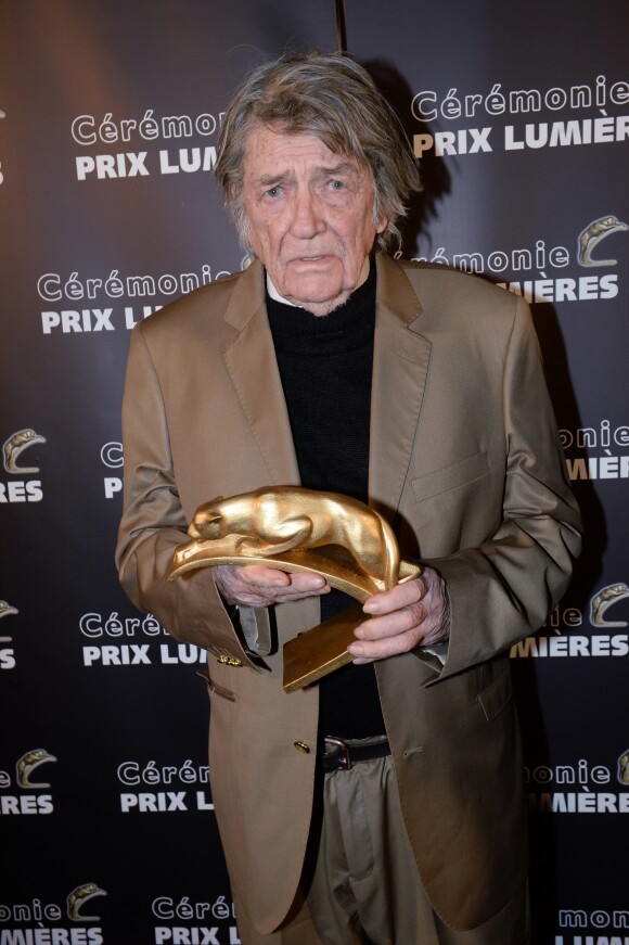 Exclusif - Jean-Pierre Mocky - People avec leurs prix lors de la 20ème cérémonie des Prix Lumières à l'espace Pierre Cardin à Paris, le 2 février 2015