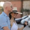 Jeff Bezos, Pdg d'Amazon, et sa compagne Lauren Sanchez lors d'une balade à Saint-Tropez avec famille et amis le 9 août 2019. © Jacovides / Moreau / Bestimage