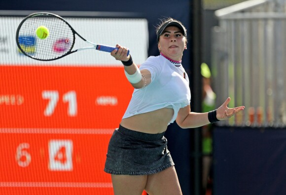 Bianca Andreescu lors du tournoi de Miami le 21 mars 2019.