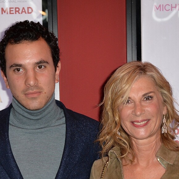 Oriane Deschamps (fille de M.Laroque), François Baroin et sa compagne Michèle Laroque - Avant-première du film Brillantissime au cinéma Publicis à Paris, France, le 15 janvier 2018. © Veeren/Bestimage