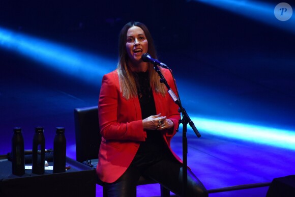 Alanis Morissette en concert à l'ICC (International Convention Center) à Sydney, le 24 janvier 2018.