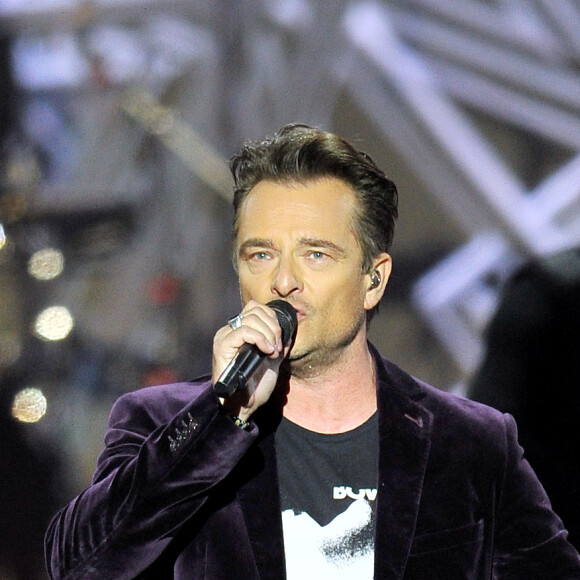 Exclusif - David Hallyday lors de l'enregistrement de l'émission "La Chanson de l'Année 2019" aux Arènes de Nîmes, le 16 mai 2019. L'émission sera diffusée sur TF1 le samedi 15 juin. © Guillaume Gaffiot/Bestimage
