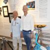 Exclusif - Franck Riester, ministre de la Culture, a visité le musée de la gendarmerie et du cinéma à l'occasion de l'exposition sur Johnny Hallyday, à Saint-Tropez, Côte d'Azur, France, le 11 août 2019. Une visite en compagnie de Gwenaëlle Van Butsele (conservatrice du musée de la gendarmerie et du cinéma de Saint-Tropez), Jean-Pierre Tuveri, maire de Saint-Tropez, sa femme Cecilia, Bernard Montiel et Séverine Berger (conservatrice du musée de l'Annonciade) © Luc Boutria/Nice Matin/Bestimage