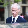 Le ministre de la Culture Franck Riester aux obsèques de Jean-Pierre Mocky en l'église Saint-Sulpice à Paris. Le 12 août 2019.